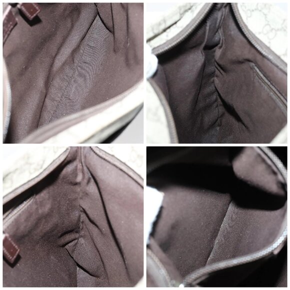 GUCCI GG Supreme Shoulder Bag PVC Beige Silver 141626 Auth 146723 - Picture 16 of 16